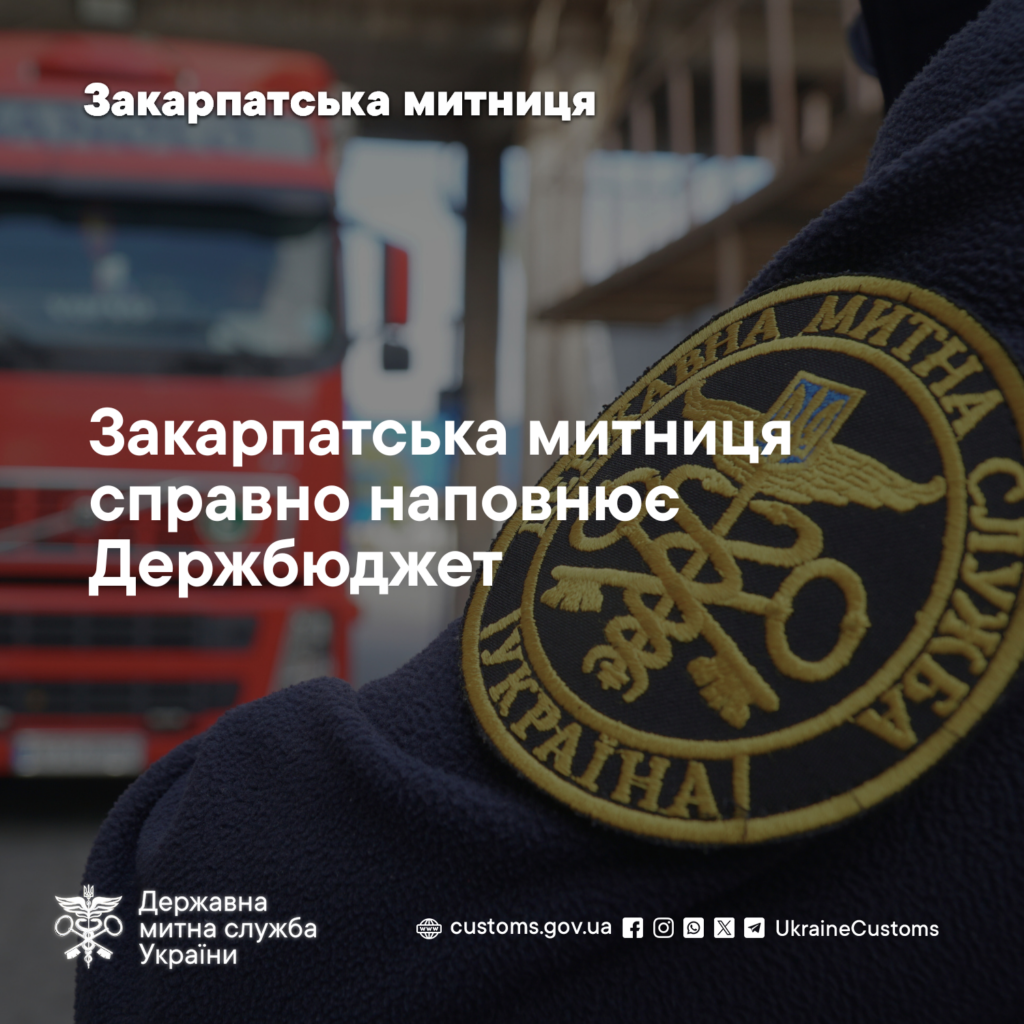 За 2 місяці 2026 року до Держбюджету скеровано майже 4 мільярди гривень митних платежів